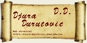 Đura Durutović vizit kartica